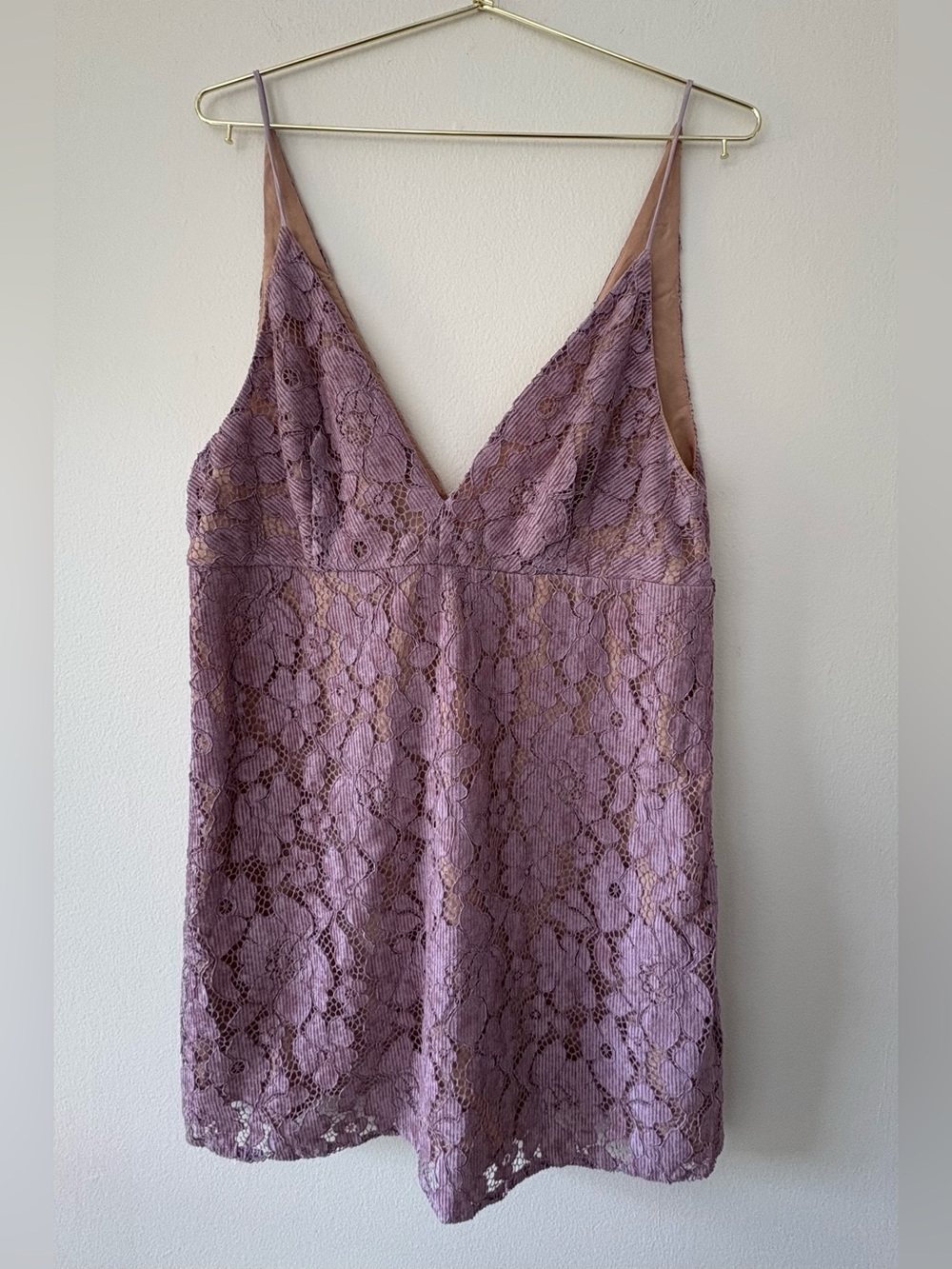 Free People Dangerous Love Lace Mini Dress Wisteria NWT Size 12